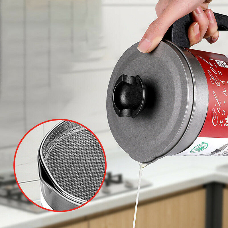 1.4L stainless steel filter oil tank large capacity storage filter oil Pot