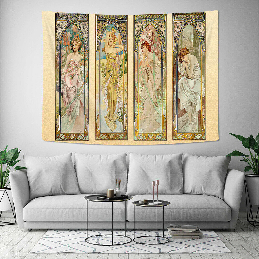 36x24" Goddess of Four Seasons Tapestry Wall Hanging Blanket Wall Art