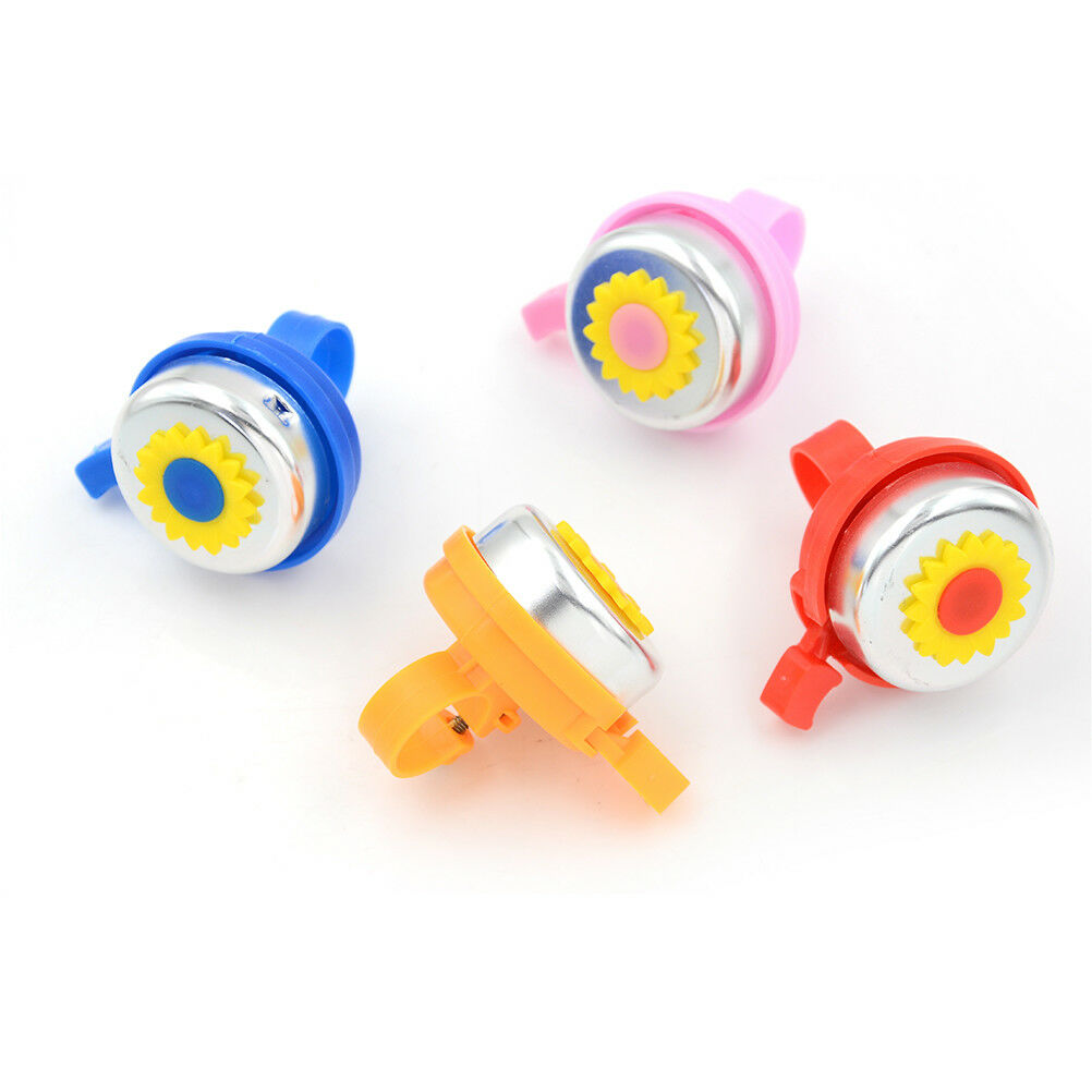 1Pcs bike bicycle bell ring round flower plastic metal sound alar.l8