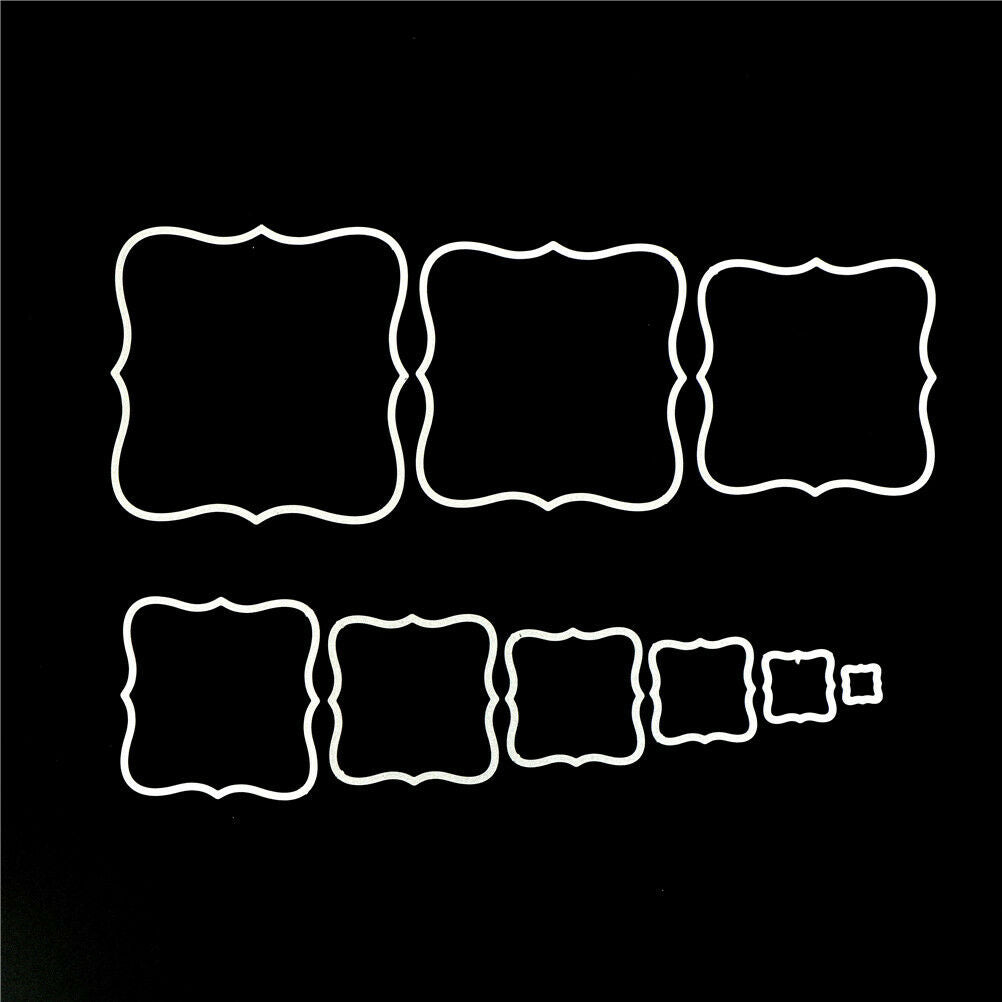 9pcs square metal cutting dies stencil scrapbook album paper embossing cra.l8