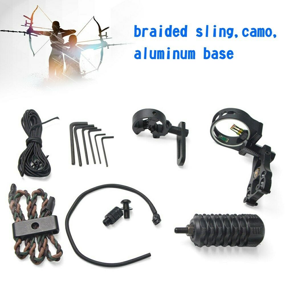 Compound Bow 5pin Arrow Rest Bow Sling Strap Peep Sight Bow String Stabilizer B5