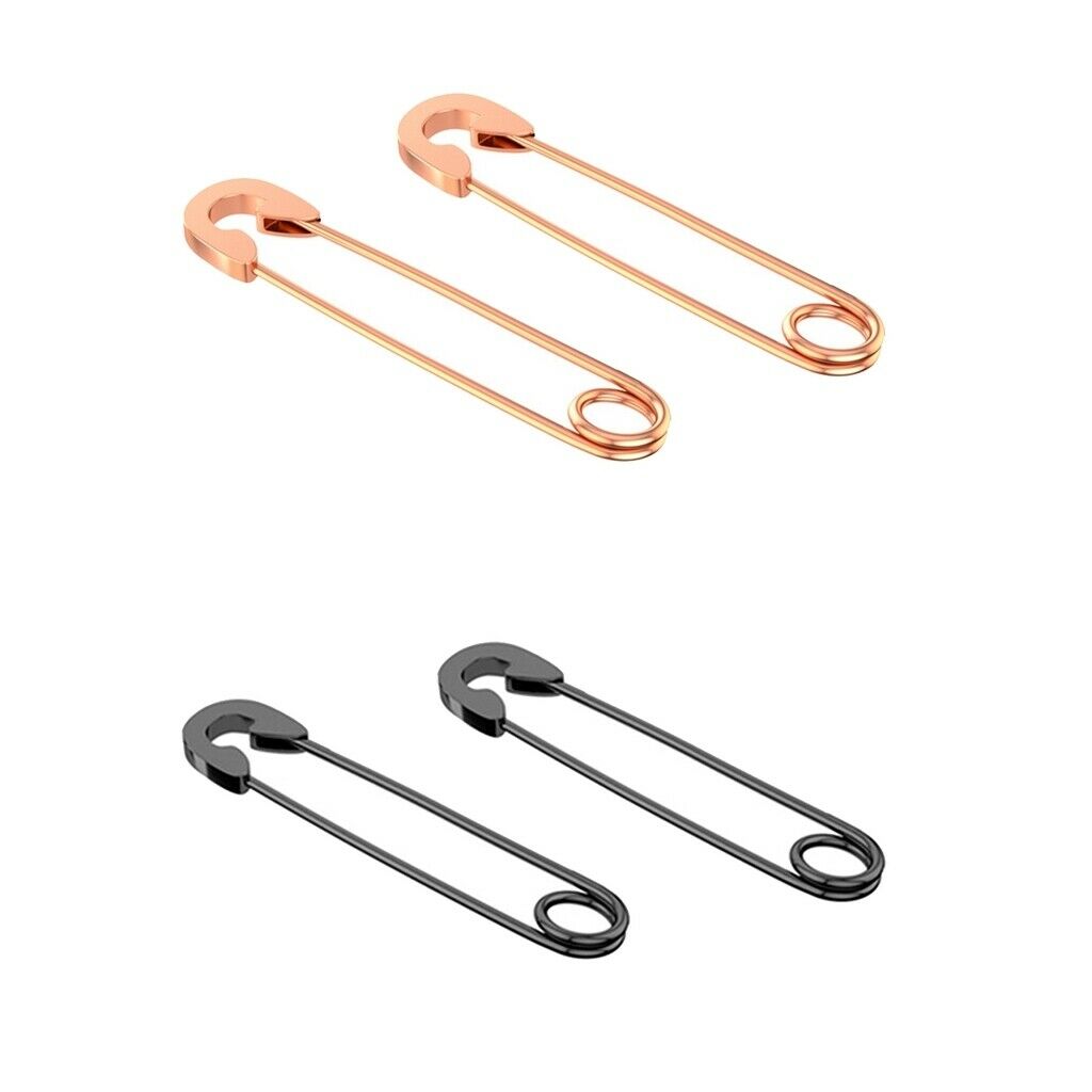 4 Pieces Women's Fashion Retro Style Safety Pin Earrings Eardrop 37.8mm