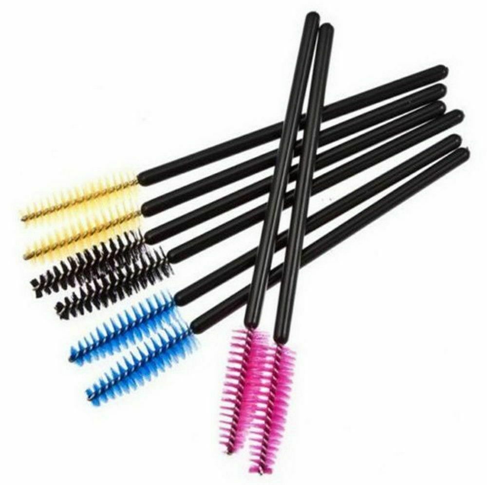 Approx.50Pcs Disposable Eyelash Brush Mascara Wands Applicator Black and Rose