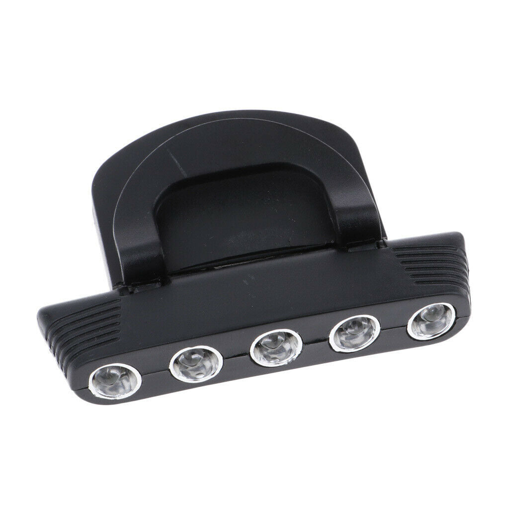 Clip Light 5 LEDs Headlamp, Hands Free Baseball Hat Clip Light for Fishing