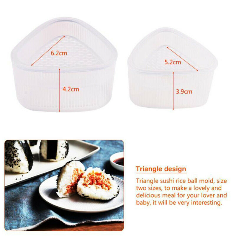 2PCs DIY Sushi Mold Onigiri Rice Ball Food Press Form Sushi Mold DIY Tool.l8