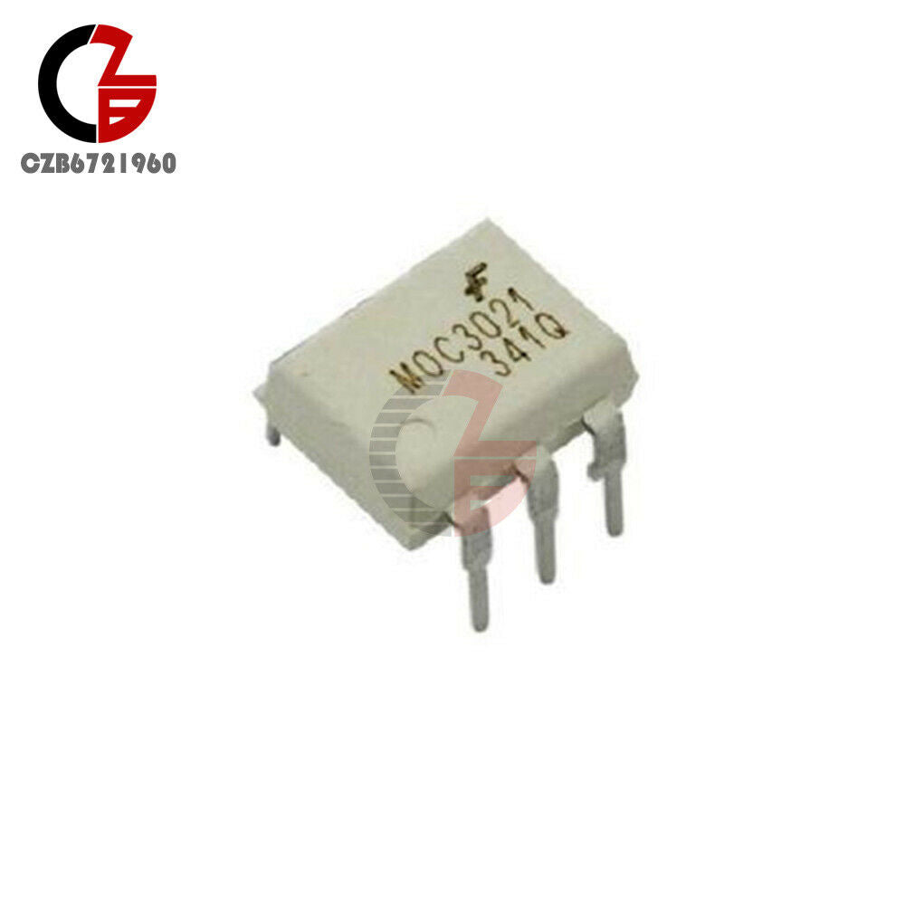 10Pcs Fairchild MOC3021 Random-Phase Optoisolators Triac Driver Output DIP-6