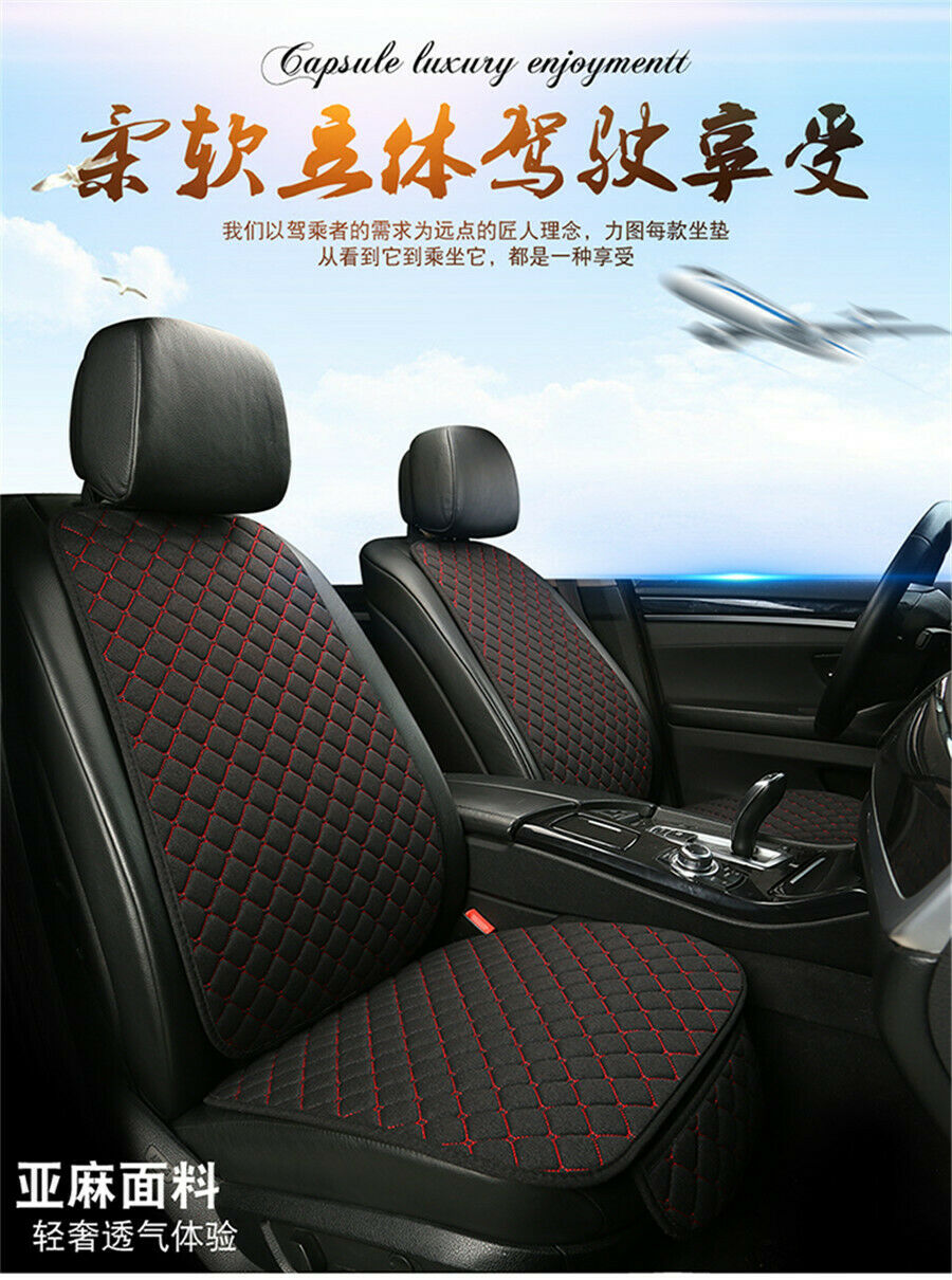 1PC High-end Car Seat Cover with Backrest and Durable Linen for Car Front Seats