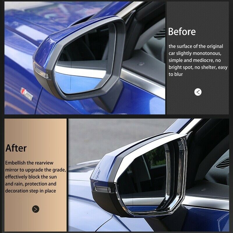 for Q3 2019 2020 2021 Car Side Rearview Mirror Rain Eyebrow Sunny Visor CoveM7S9