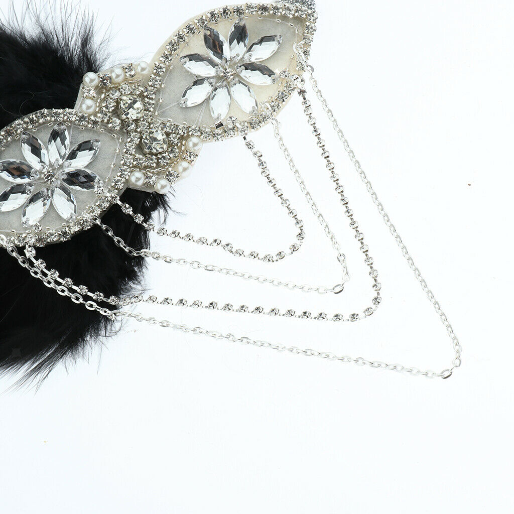 Wedding Jewelry Hair Hair Ties Feather Hairclip Headband Tassel White Black