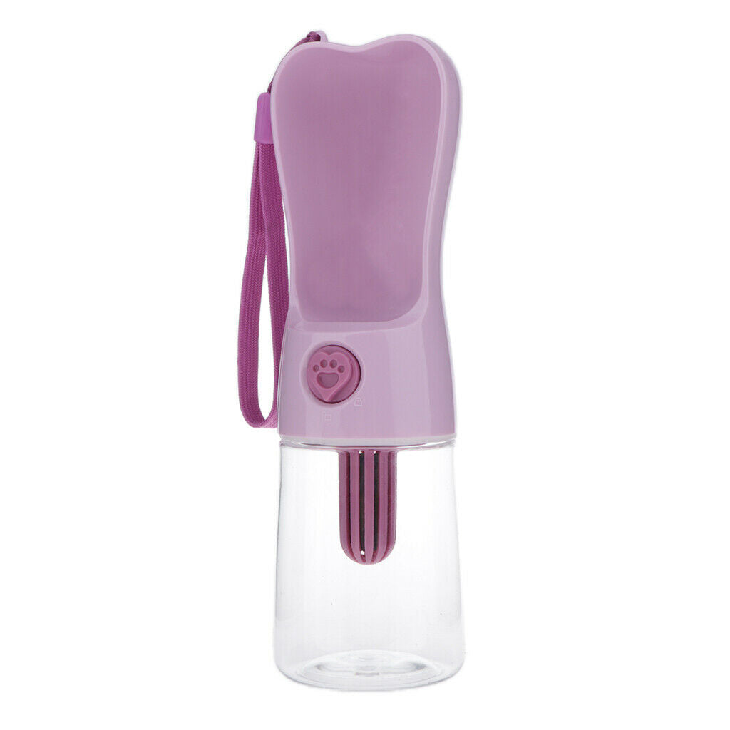 Portable Pet Travel Drinking Cup Dog Water Bottle 250ML/8.8 oz Pink