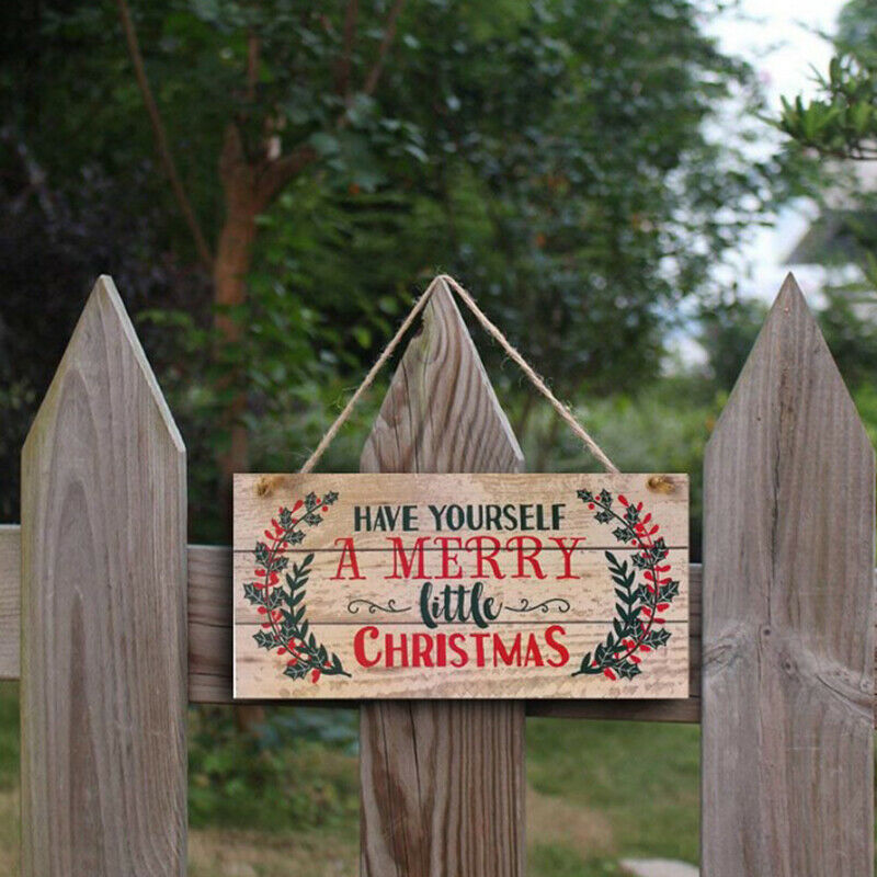 1PC New Year Wooden Door Hanging Sign Christmas Tree Ornament Fashi.l8
