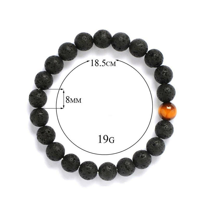 Bracelet Diffuser IN Stone Lava And Eye Of Tiger +1 Essential Oil New