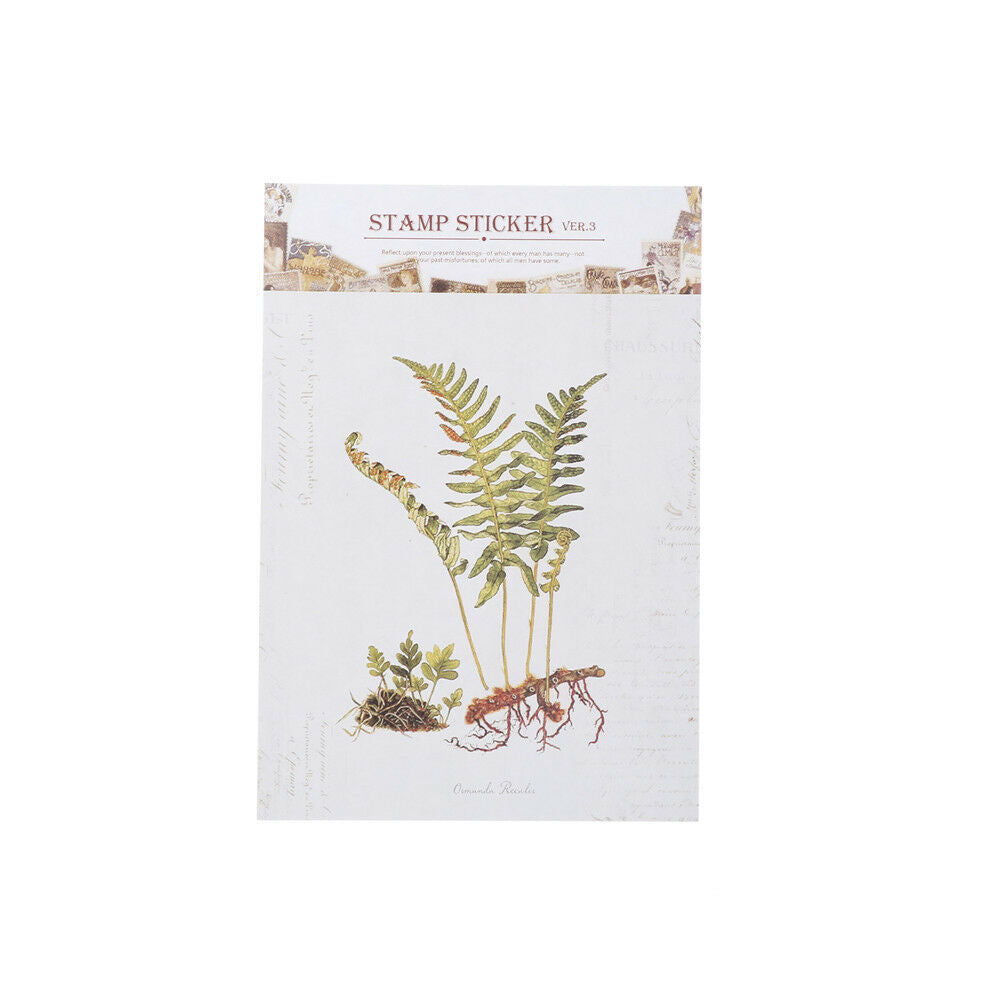 Hand-Painted Flower Plants Decorative Adhesive Stickers DIY Decor Diary St.l8