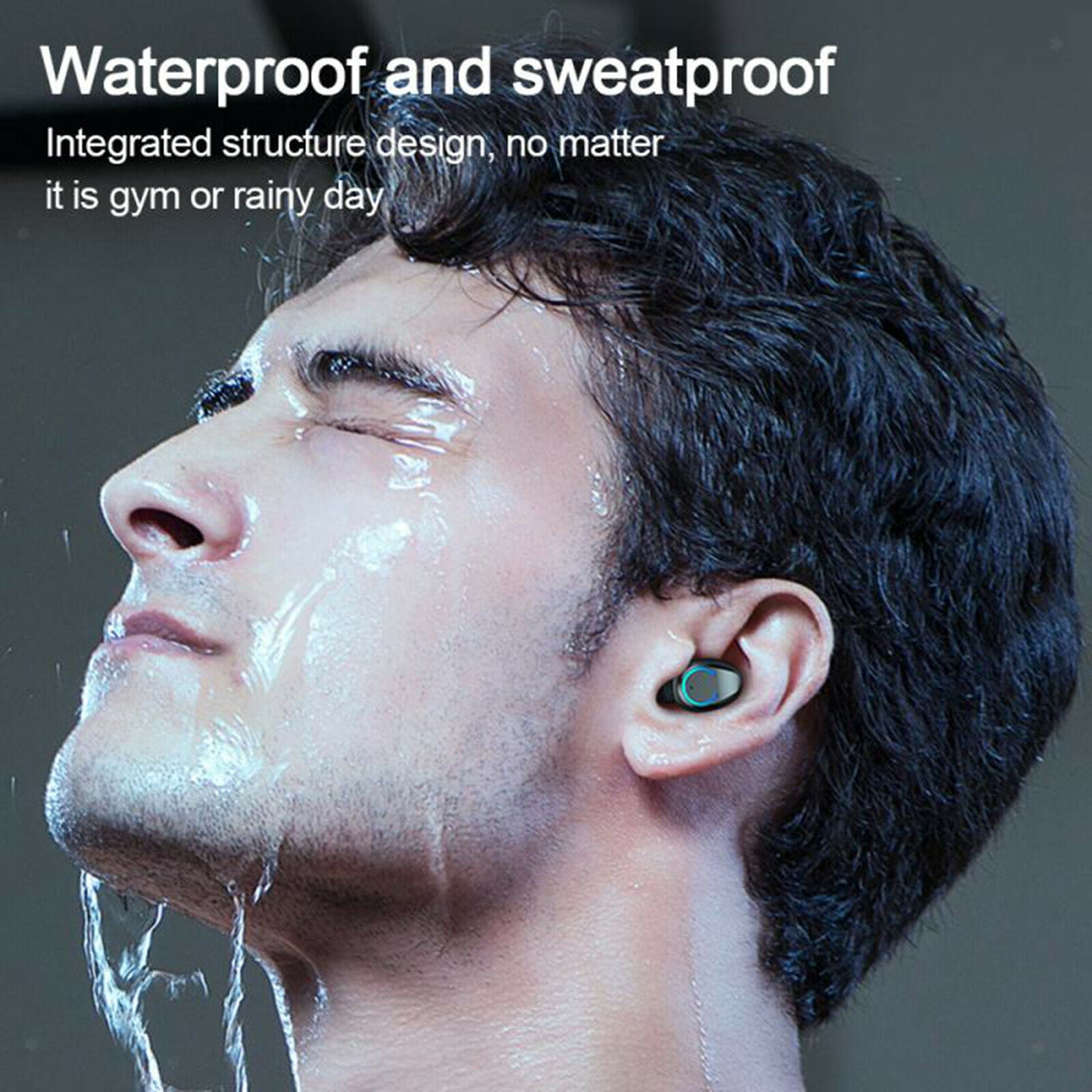 Bluetooth 5.0 Headset TWS Wireless Earphones Sports Waterproof Earbuds w/Mic