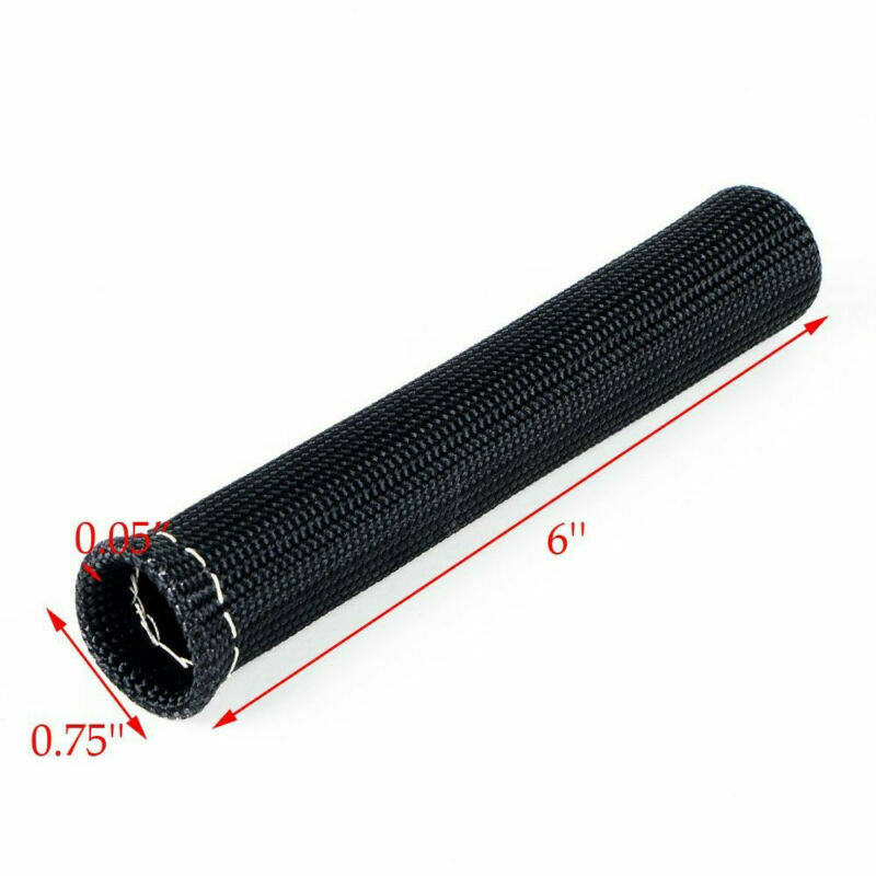 1200Â° Black Heat Shield Spark Plug Wire Protector Sleeve Covers SBC BBC 350 454