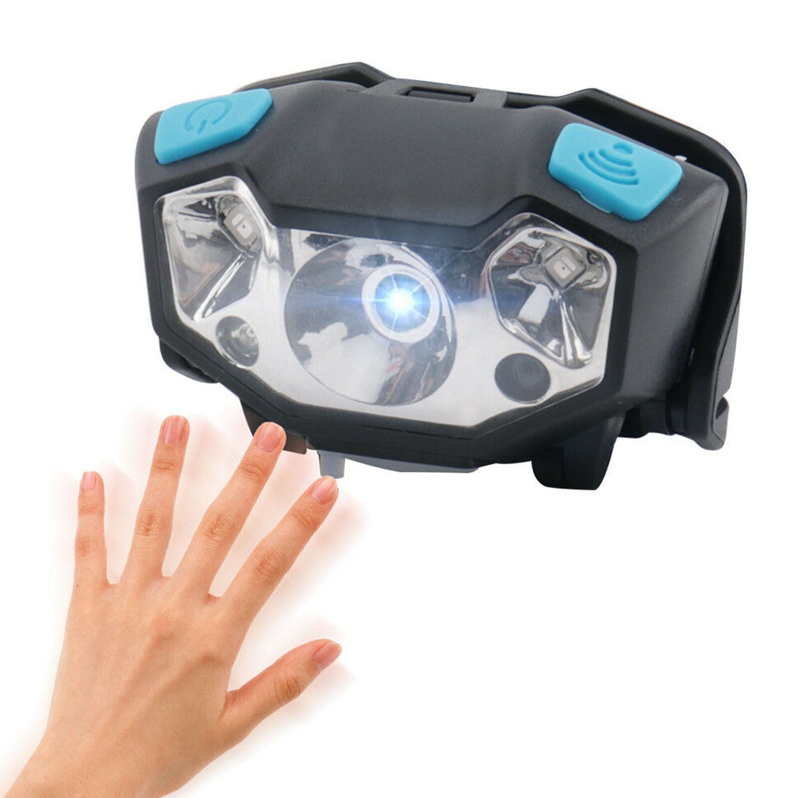 IPX4 Motion Sensor XPE Red White LED Headlamp Head Light Lamp USB Rechargeable