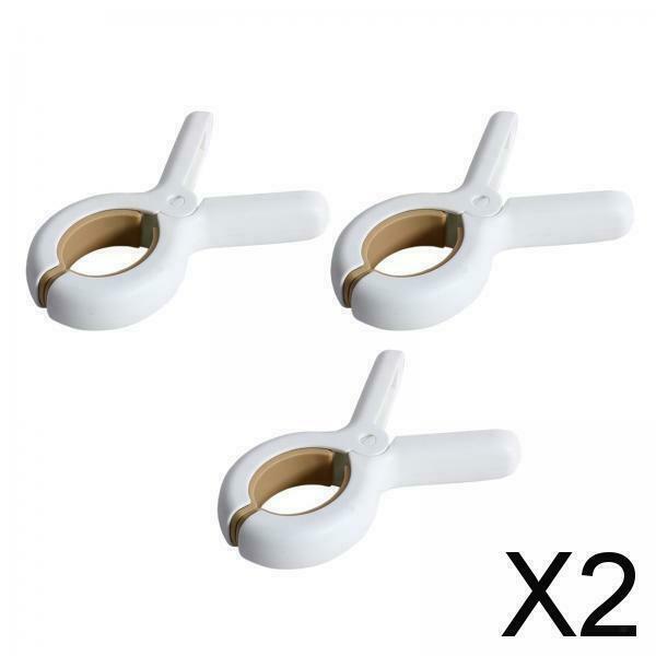2X 3pcs Large Beach Towel Clips Plastic Lounger Clothesline Clips Yellow Pad