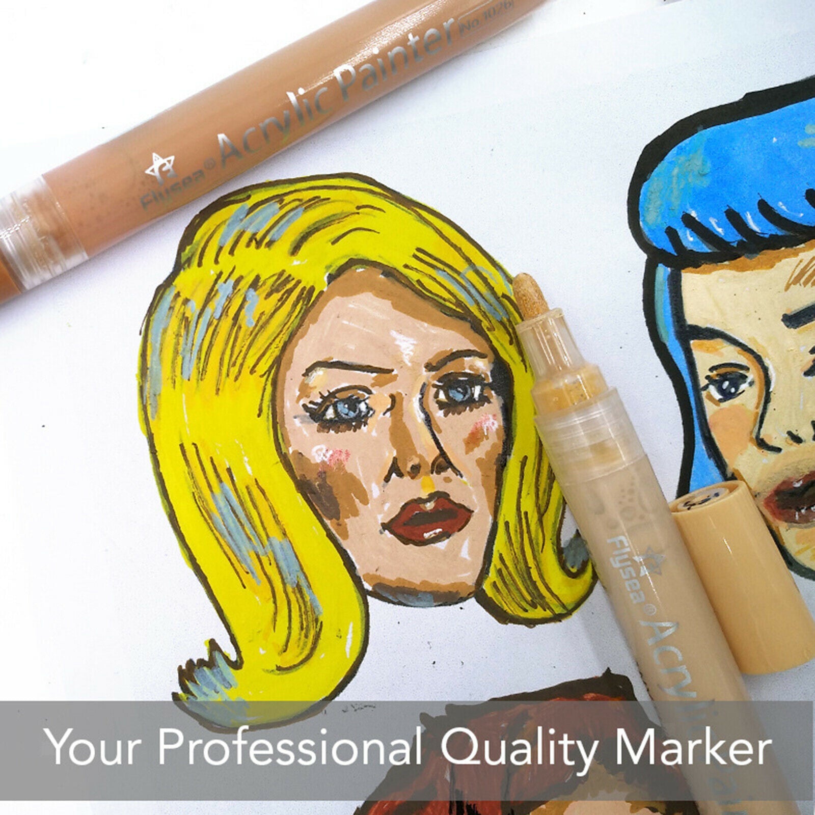 Smooth Writing Acrylic Paint Pens Paint Markers for Rock Painting Stone Wood