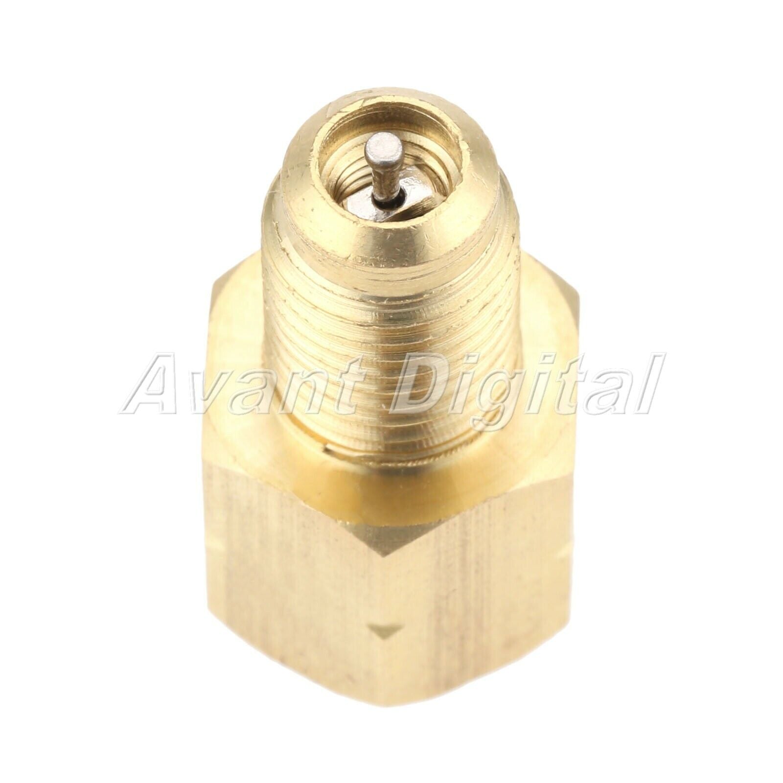 Vacuum Pump Adapter 1/2 Acme-LH x 1/4 Sae Male c/w Removable Valves Core R1234YF