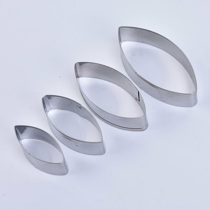 4pcs Lotus Flower Shape Mold Mousse Ring Mold Stainless Steel Cake Cutter.l8