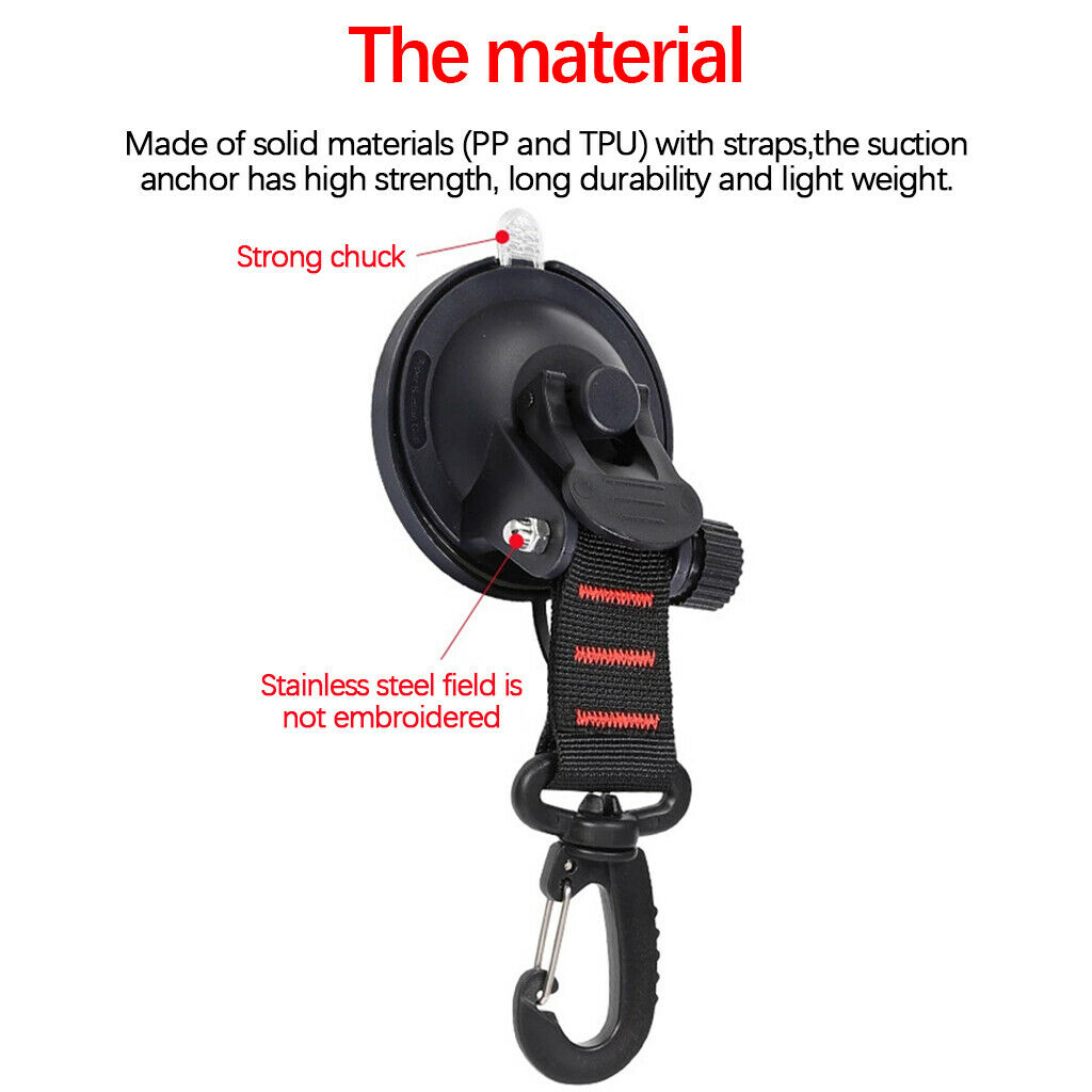 Max 10 kg Car Camping Vacuum Suction Cup Anchor with Hook for Bathroom