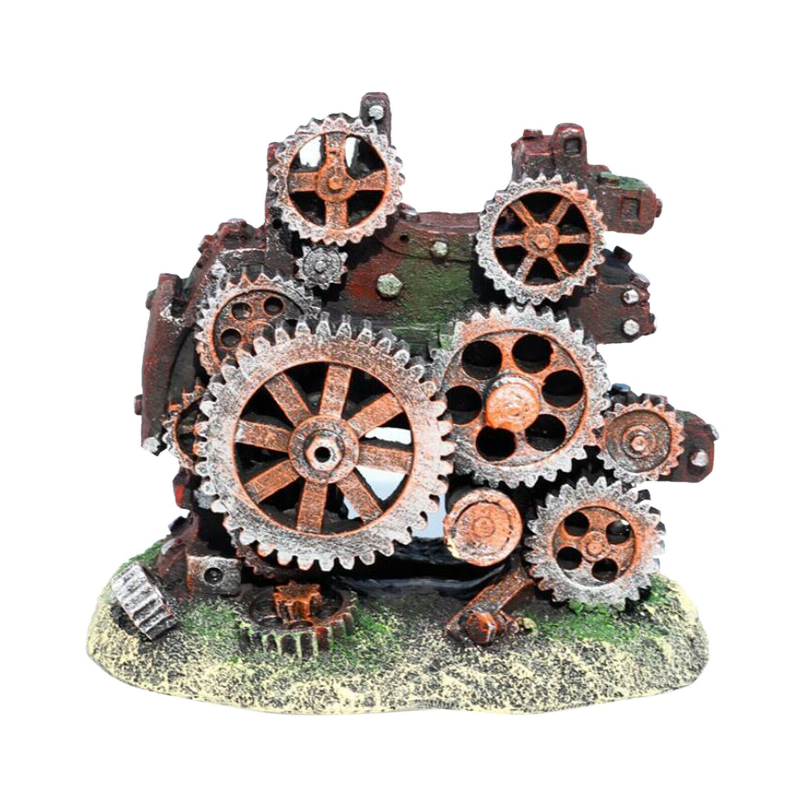 Unique Aquarium Ornament Gear Statue Landscaping Fish Tank Decoration Crafts