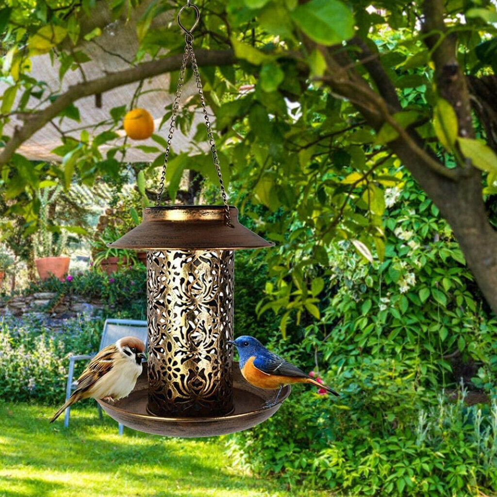 Solar Bird Feeder Outside Outdoor Backyard Balcony Decoation Accessories
