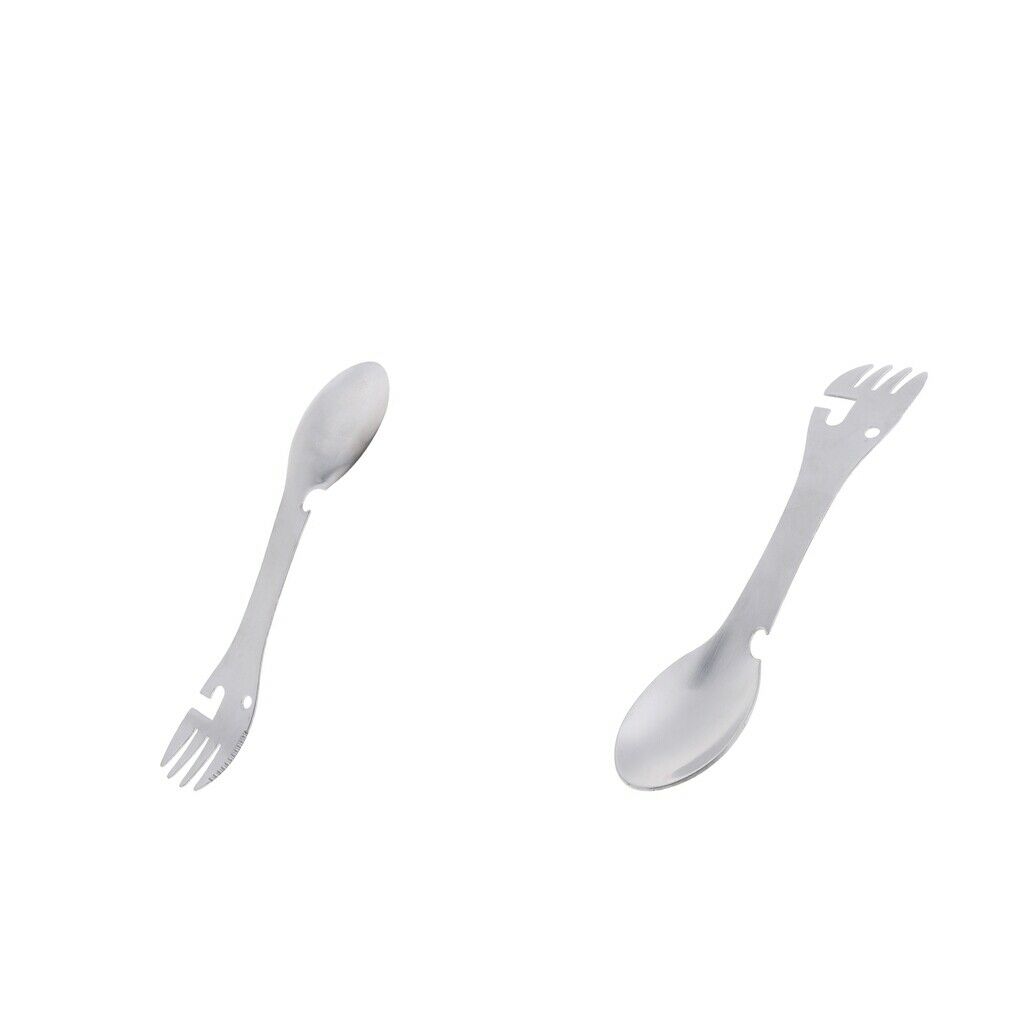 2pcs   Eco - Friendly   Fork   Spoon   Steel   with   Serrations   for