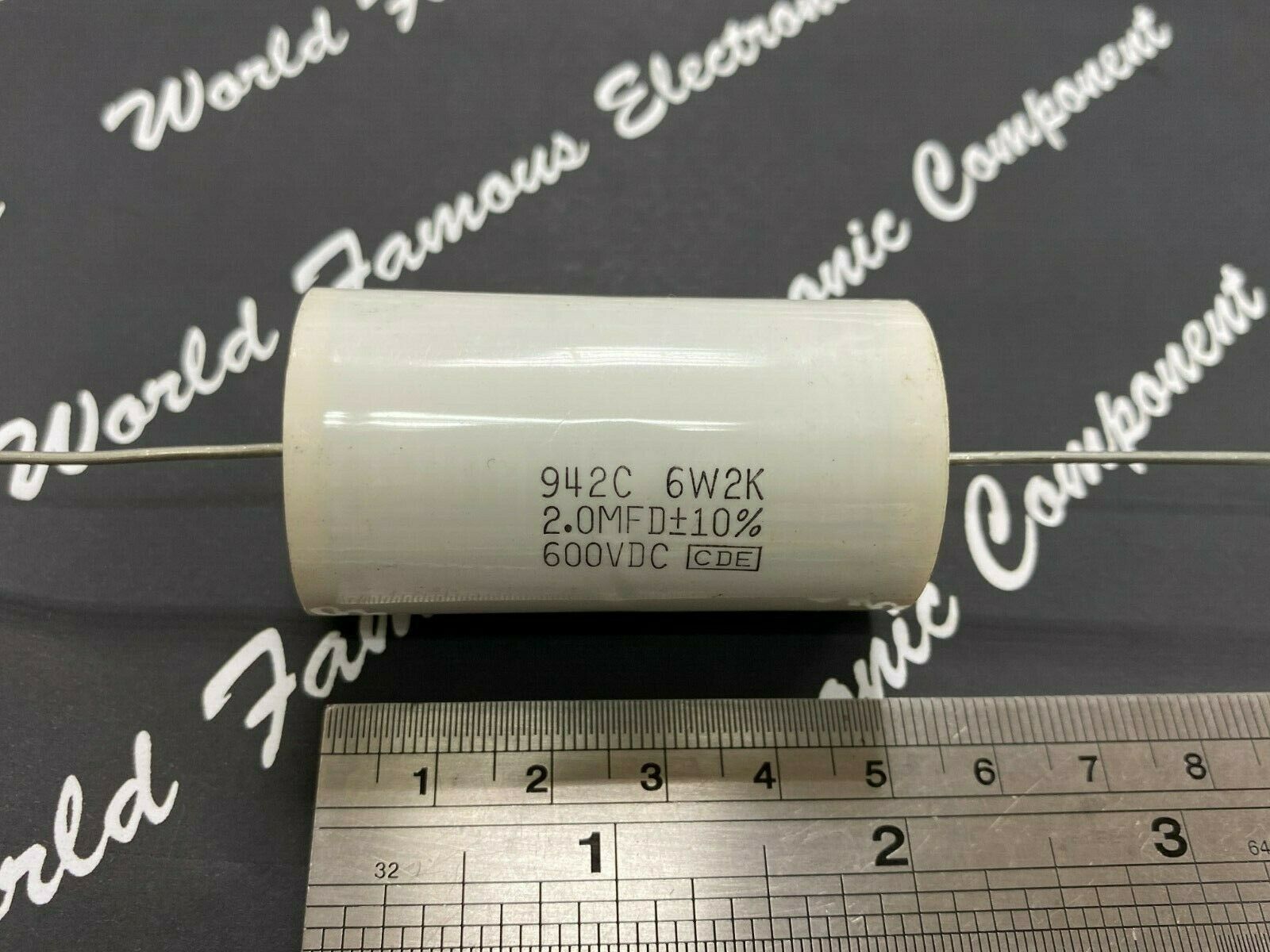 1pcs- CDE 2uF (2µF) 600V 10% 942C6W2K Axial Polypropylene Capacitor