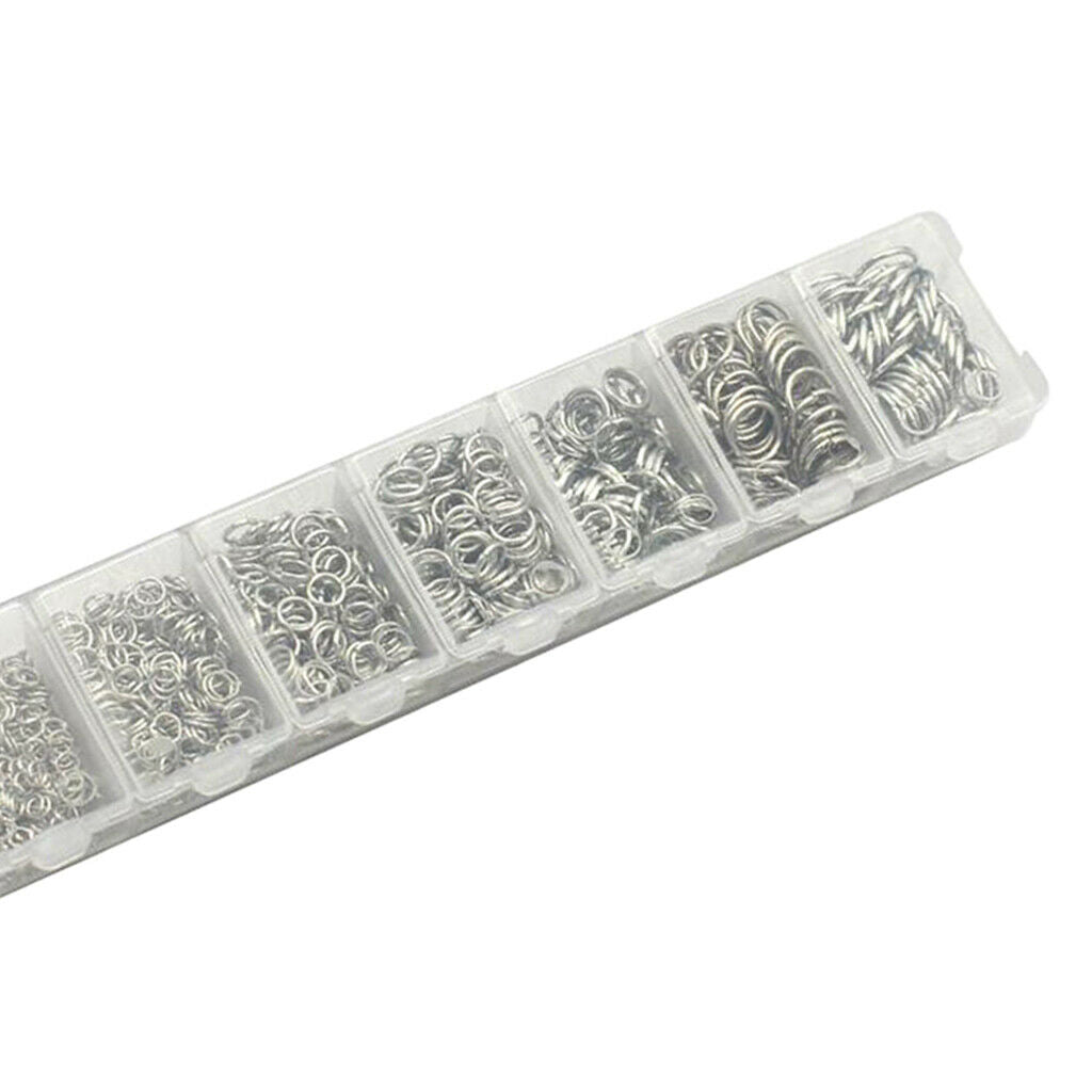 2900x Assorted Sizes Alloy Open Jump Rings Jewellery Making Connectors