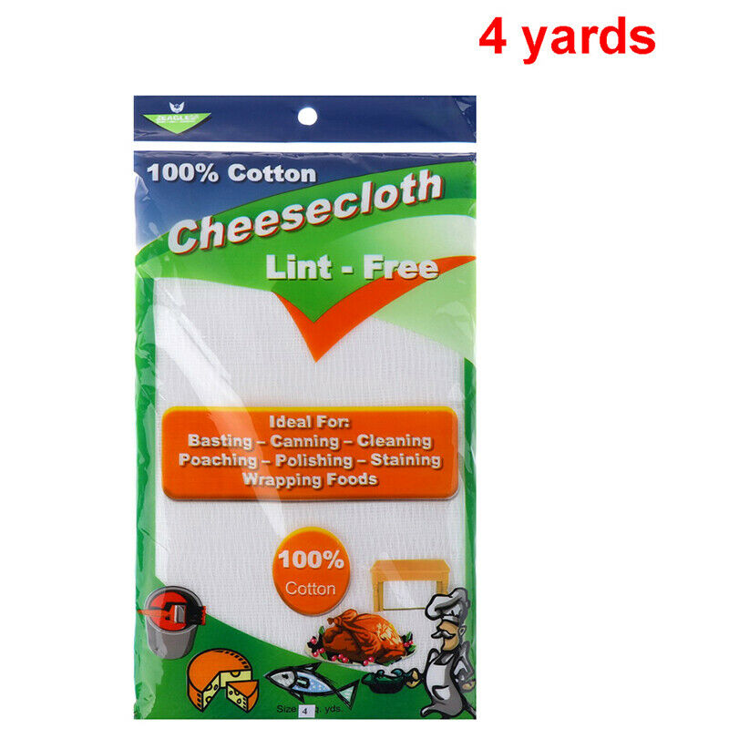 4 Yards Cheese Cloth Bleached Gauze Cheesecloth Fabric Muslin Kitchen ToolsJ Fx