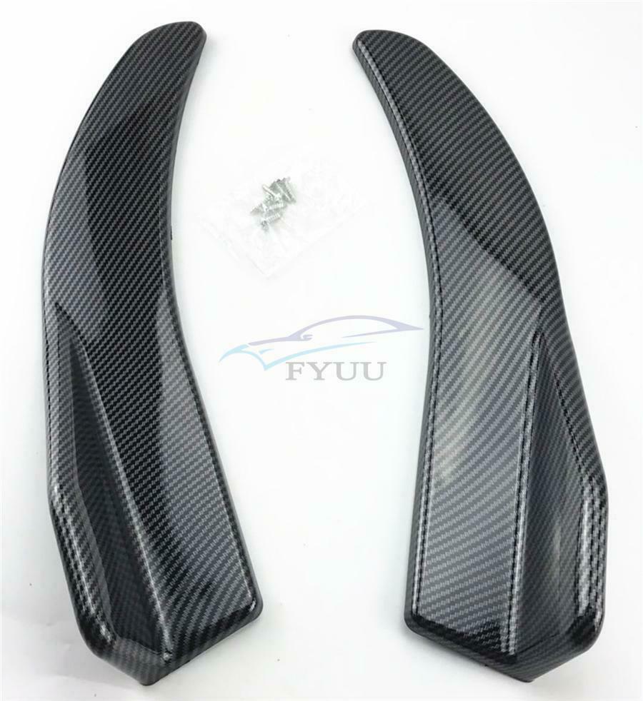 Car Carbon Fiber Bumper Spoiler Winglet Anti-collision Wings Rear Lip Diffuser
