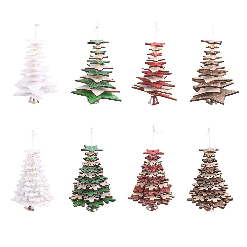 Christmas Tree Hanging Ornament Holiday Tree DIY Crafts Snowflake_White