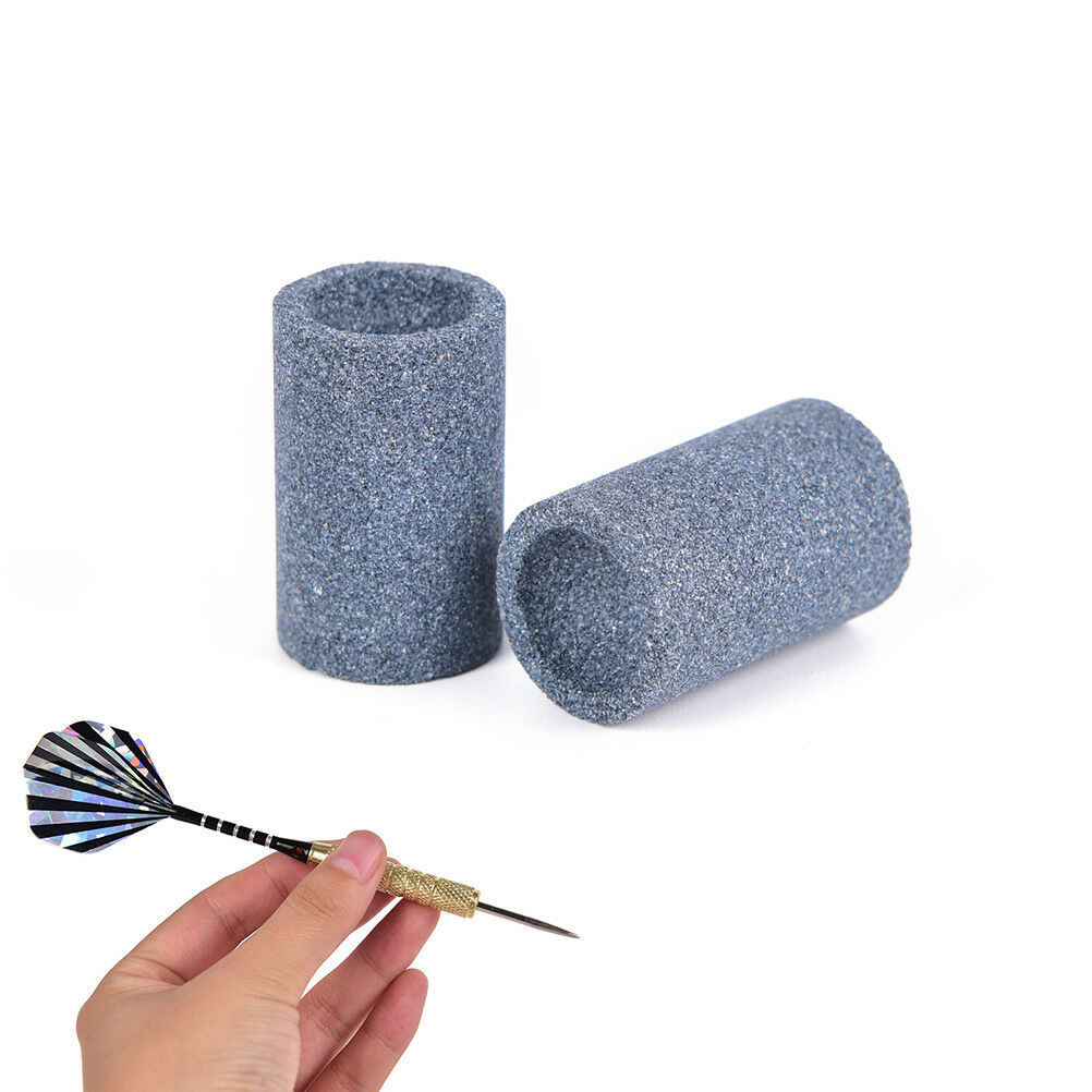 2pcs special gray dart sharpener round dart sharpening sand stone、.l8