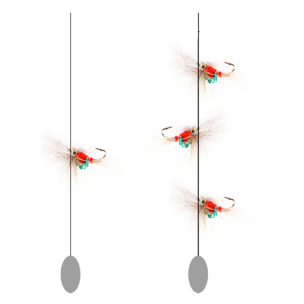 40 Pieces Fly Fishing Lures] Hooks with Artificial Wings Simulation with Box