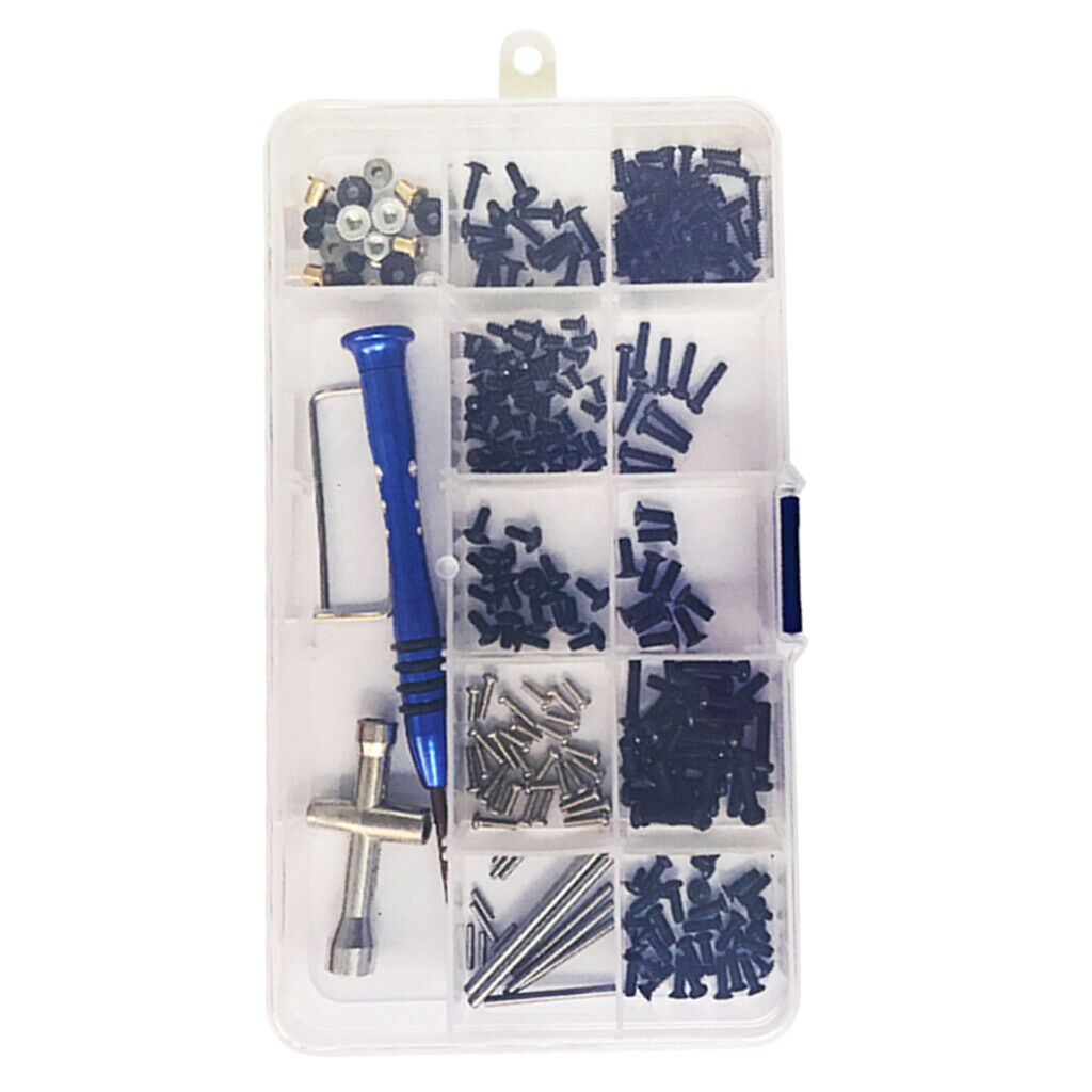 316 Pieces RC Screws Kit Repair Tool Metal Screws & Nuts Set with Hexagon Wrench