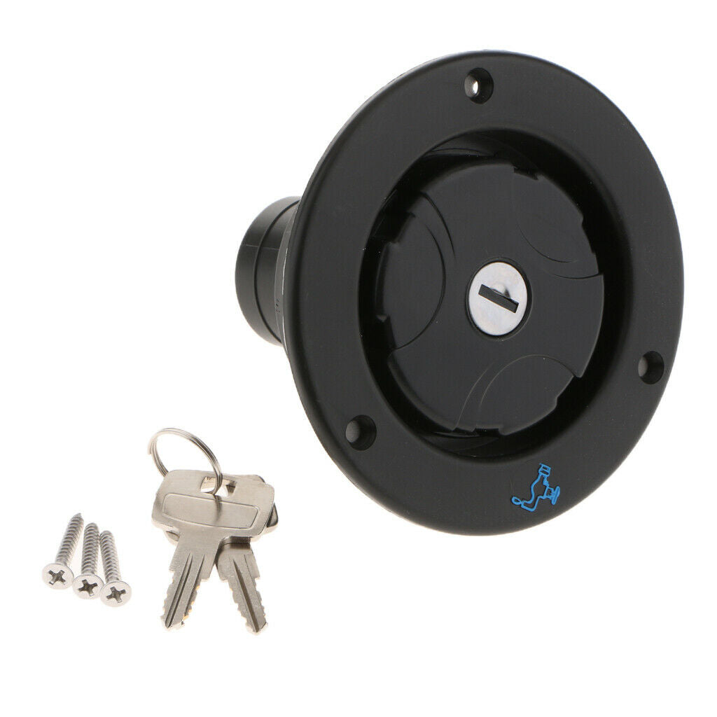 Locking Fuel Tank Cover Gas Filler Cap Universal fit Easy Installtion  Black