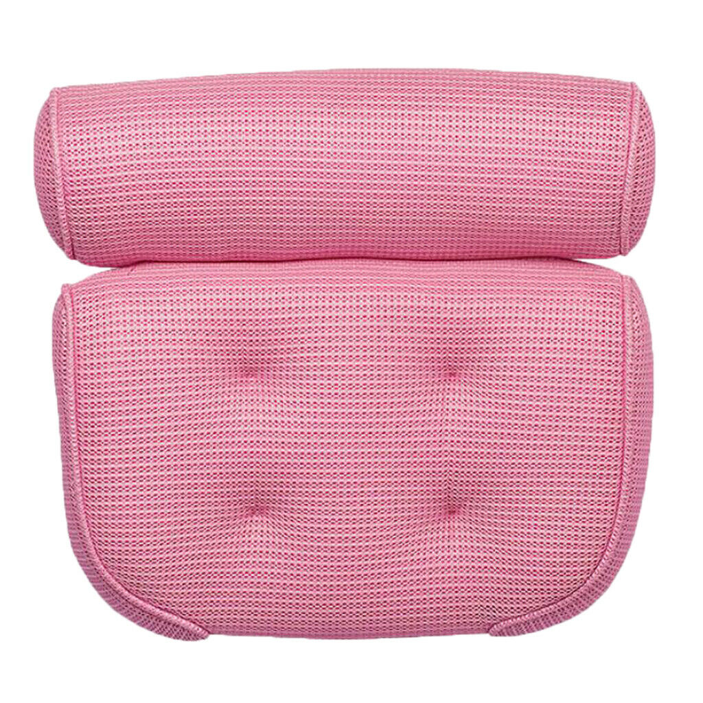 Suction Up Bathtub Bath Pillow Non-Slip Neck Head Rest Cushion SPA Pillow