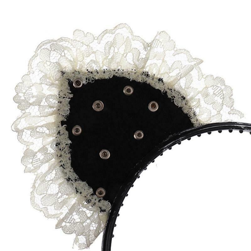 Steampunk Cat Ears Hair Hoop Gear Punk Headdress Halloween Performance Props