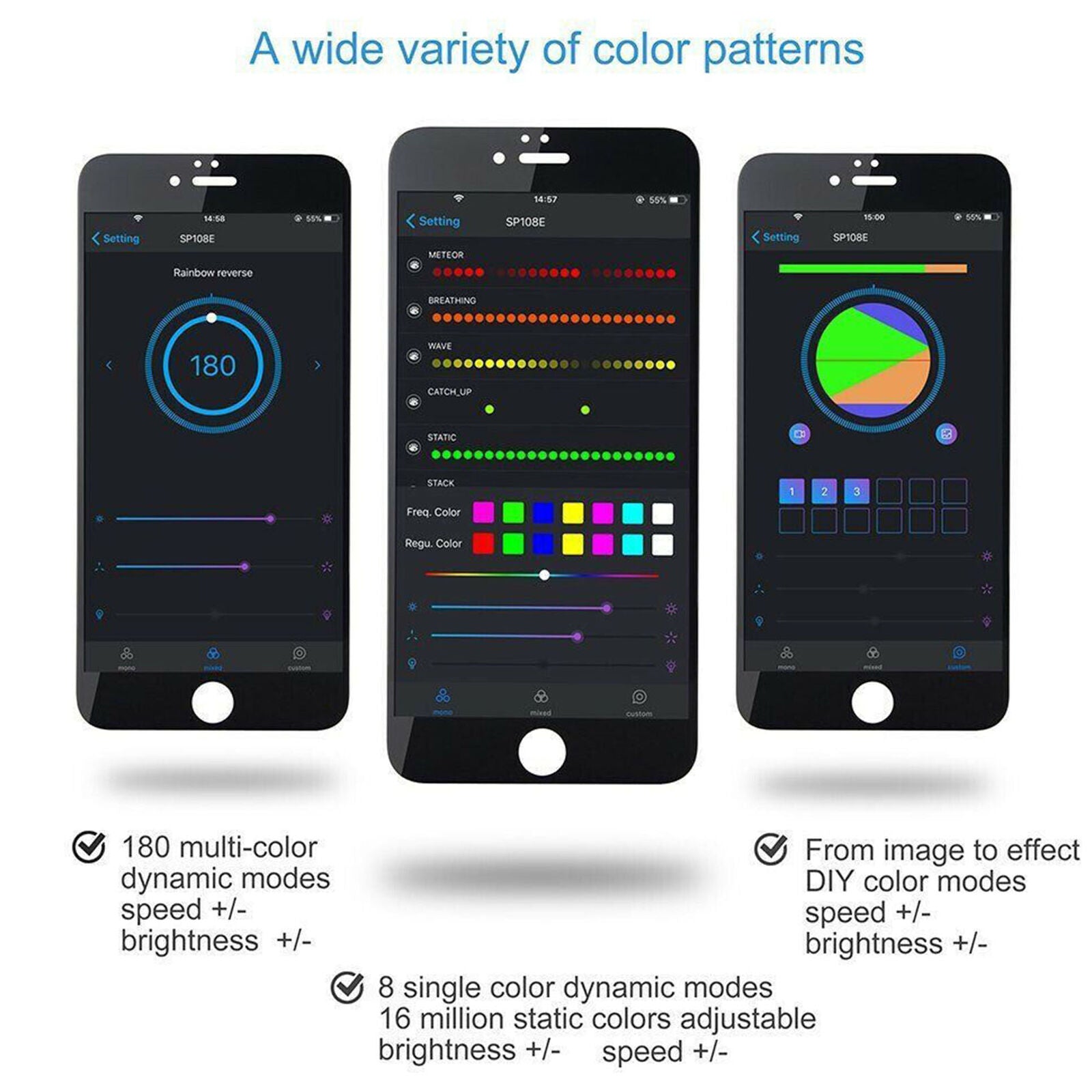 SP105E Bluetooth for iOS /Android APP Magic Controller WS2811 WS2812B LED Strips