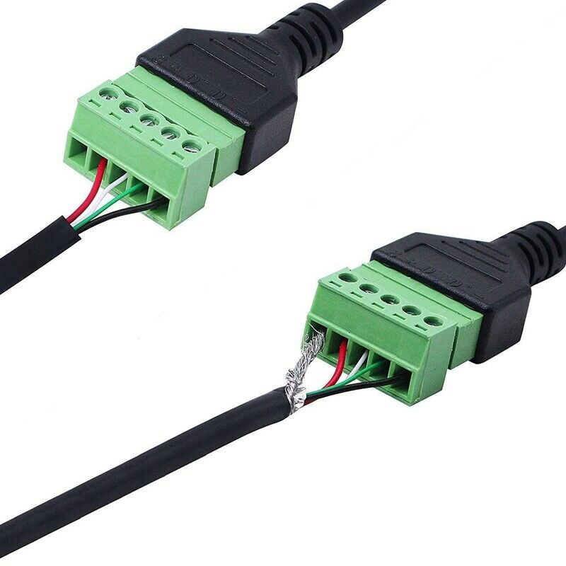 RJ45 Screw Terminal Connector Cable RJ45 Male to 8 Pin Extension Cable Lead foO9