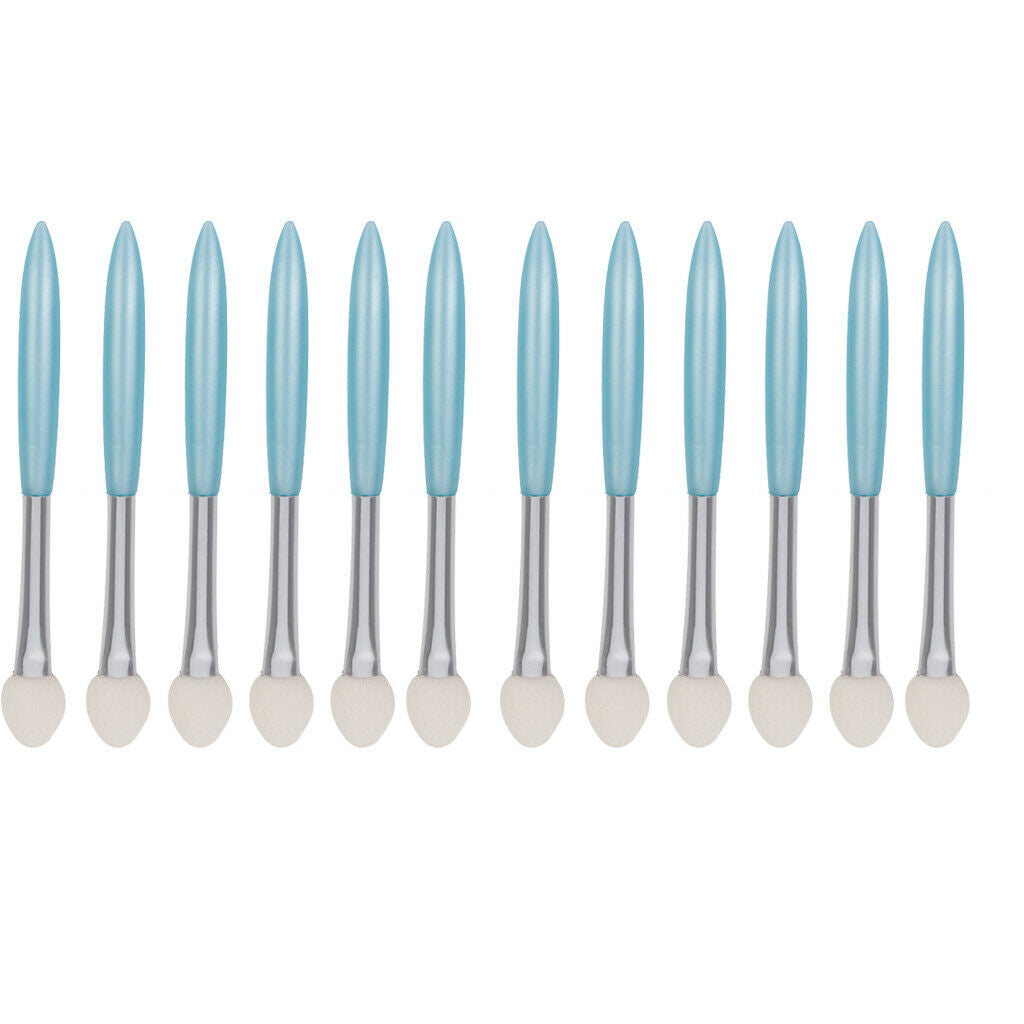 12 lot Disposable Eyeshadow Eyebrow Powder Brushes Applicators Tools Random