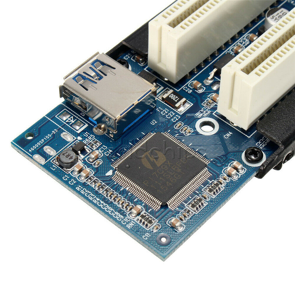 2.6 FT PCI-E Express X1 to Dual PCI Riser Extend Adapter Card With USB 3.0 Cable