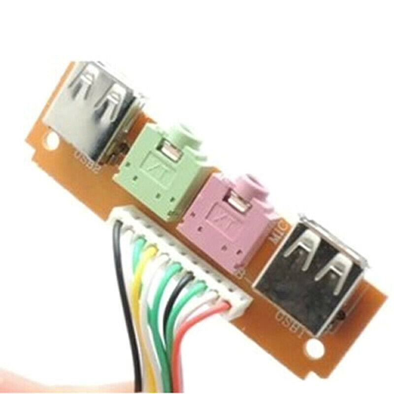 Audio Adapter Cable 2 USB PC Computer Case 6.8cm Front Panel USB Audio Ca.l8