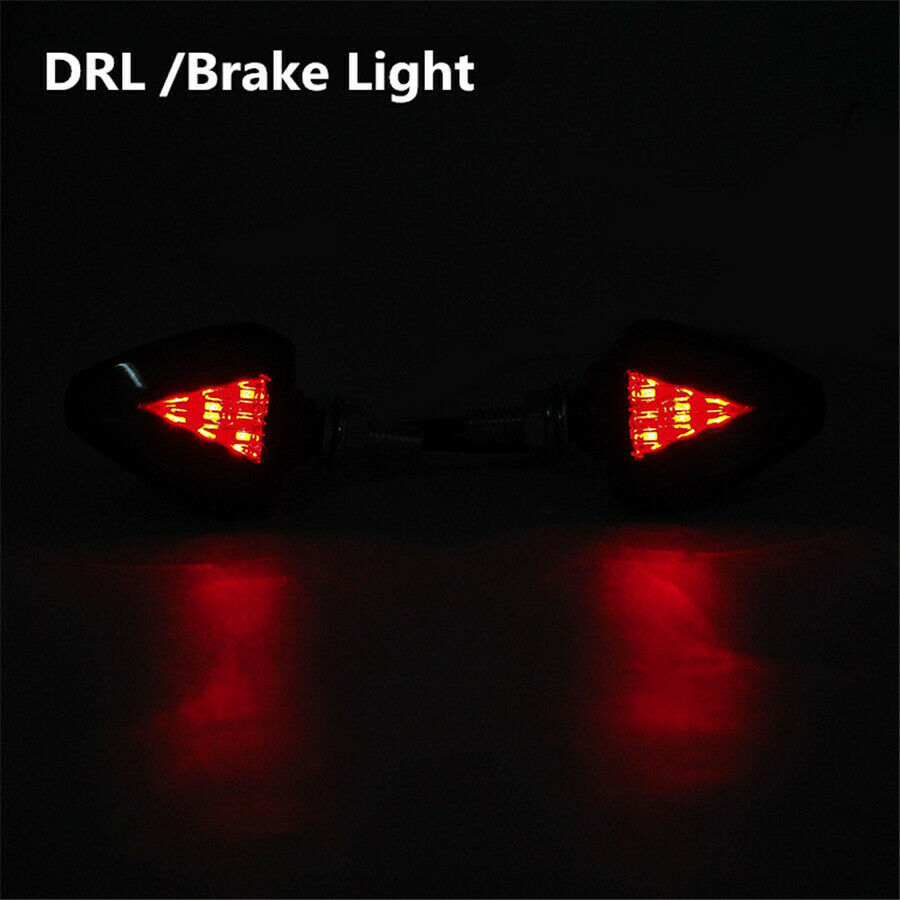 2x LED Turn Signal Light Indicator Brake Lamp DRL fit For Scooter Motorcycle