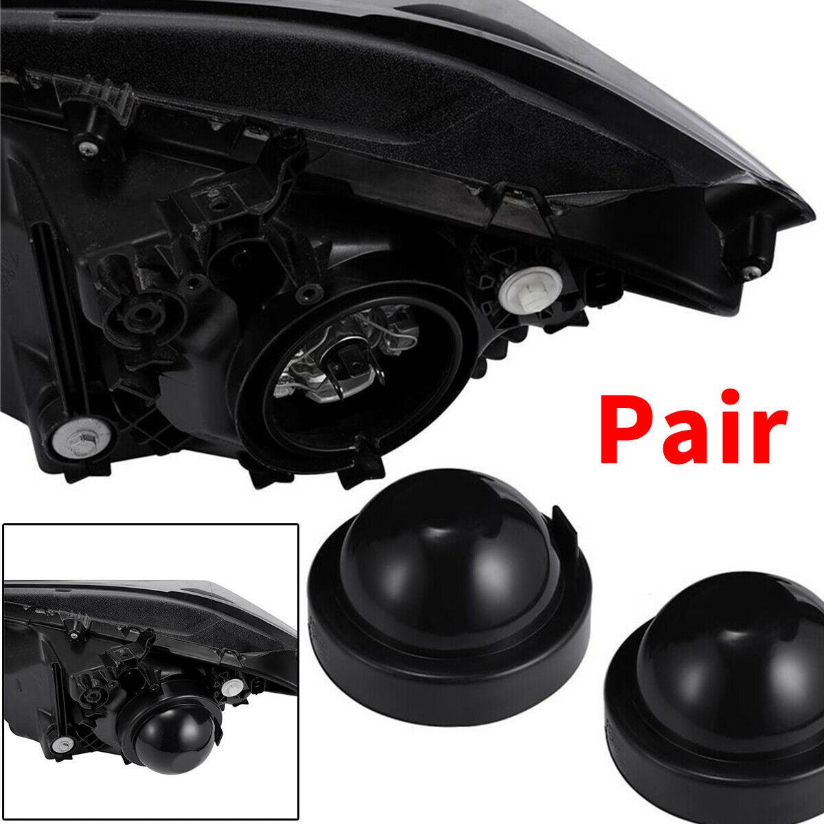 2* 105mm Car Headlight seal cap cover HID conversion kits soft Rubber Housing