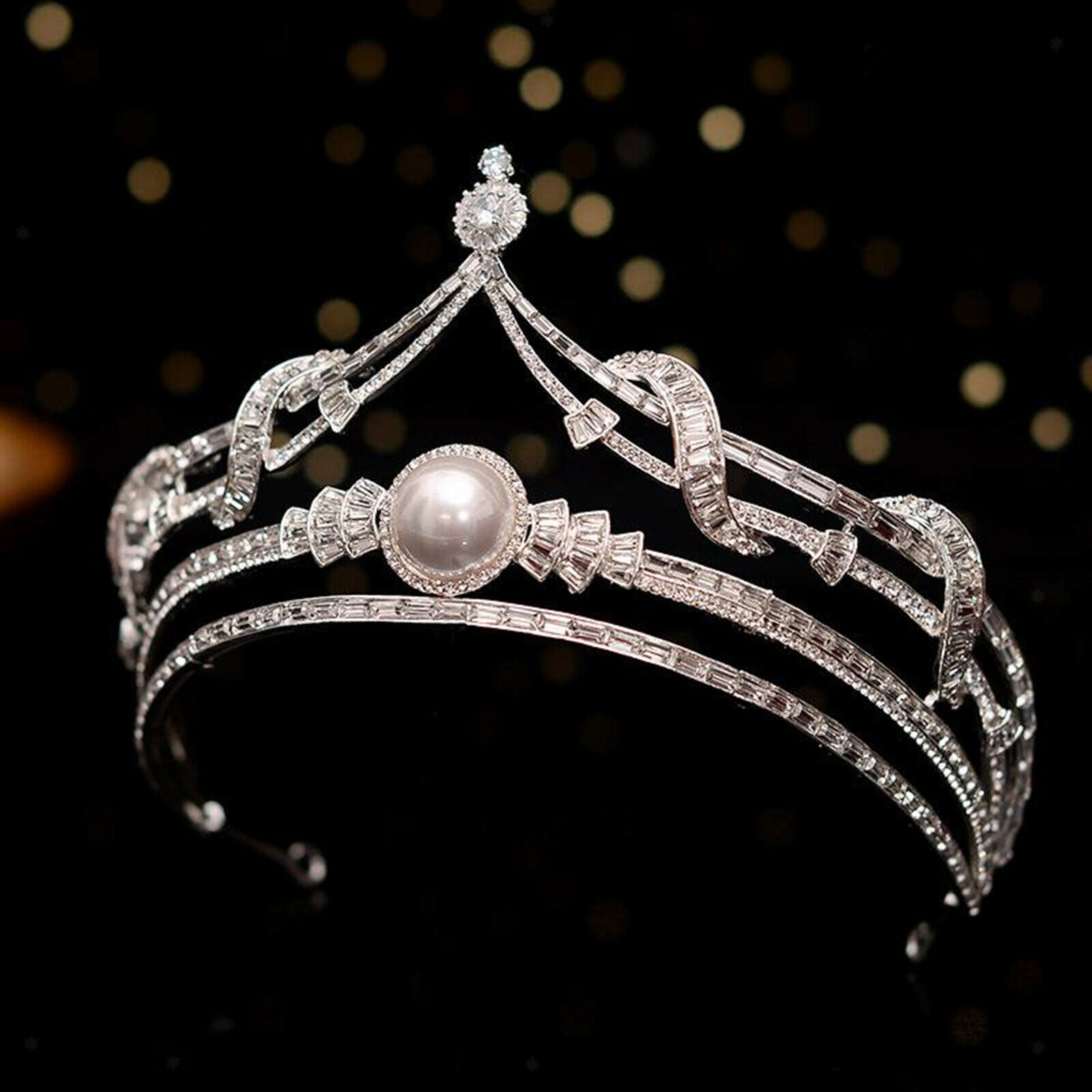 Bridal Fairy Headband Crystal Beads Hair Band Prom Party Costume Headwear