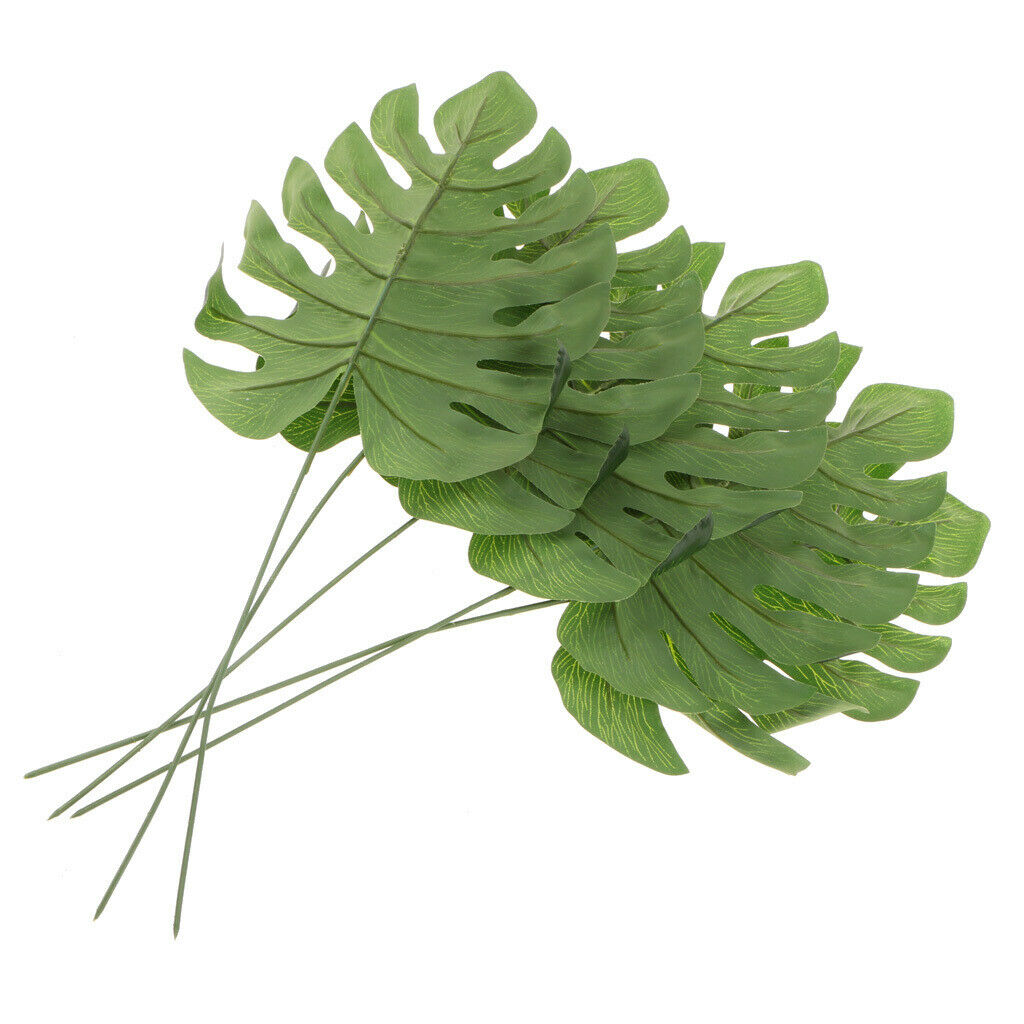 10-Pieces Large Artificial Leaf Faux Foliage Leaves DIY Decor Monstera Leaf