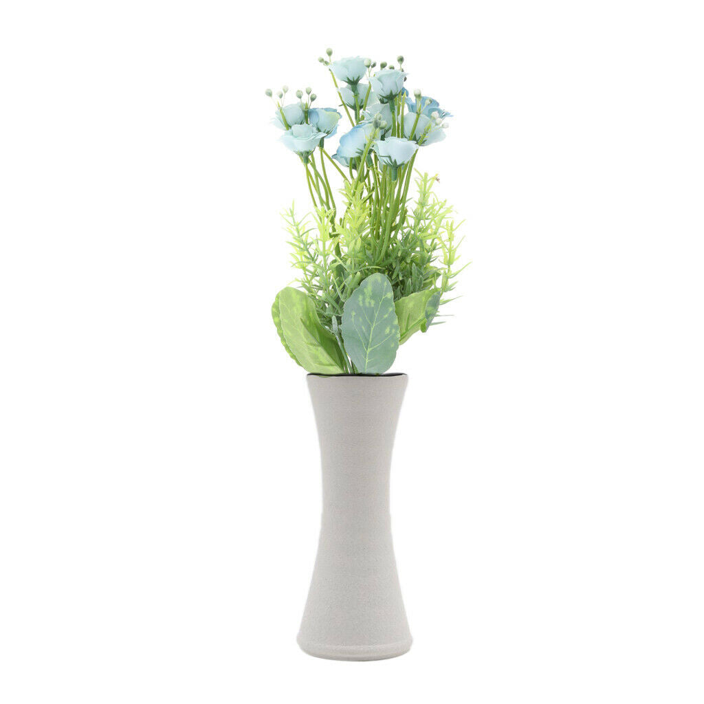 1 Piece 15-Head Artificial Silk Rose Flower Heads Home Garden Decor Blue