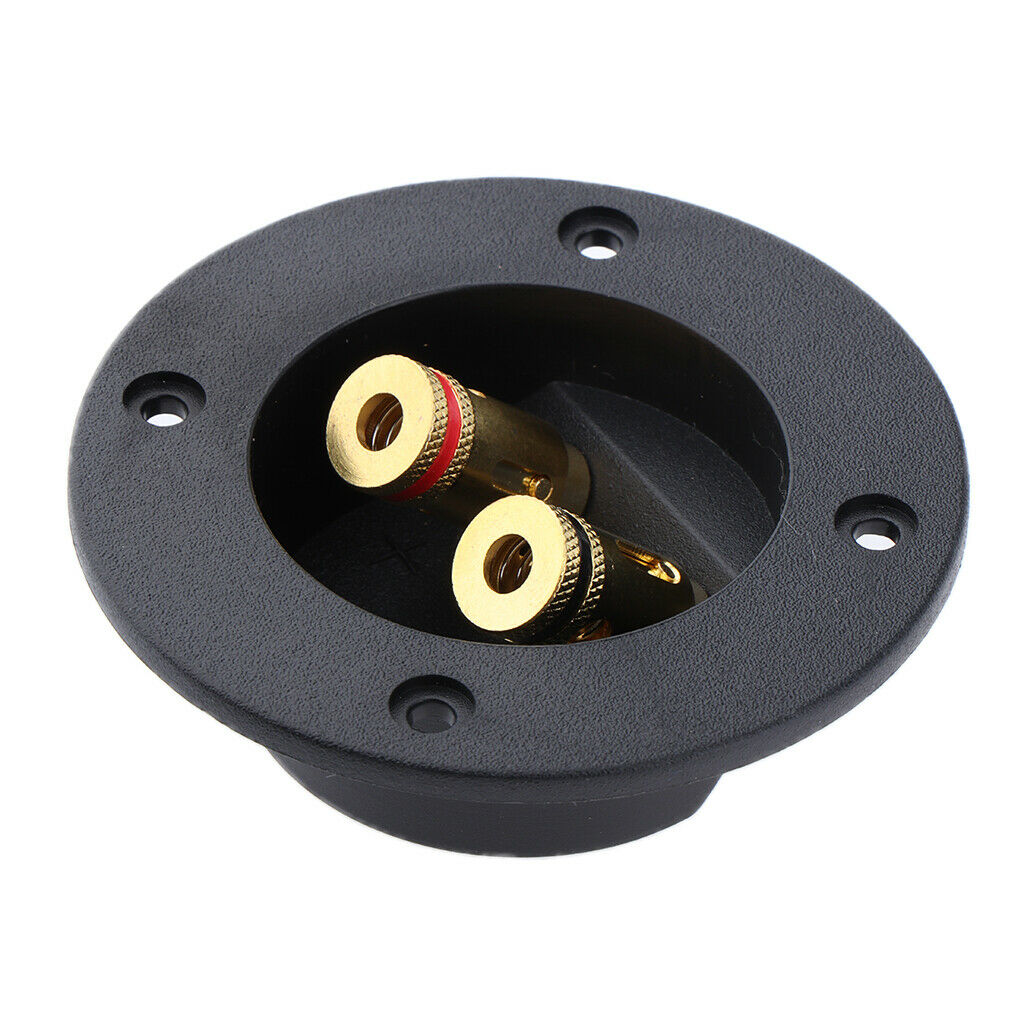 2 Way Power Speaker Round Box Terminal Double Binding Post DIY 48mm